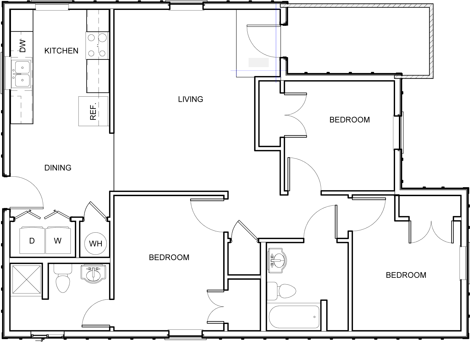 Dickson 3BR floorplan