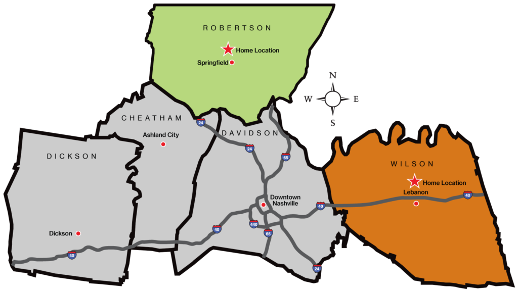 Wilson and Robertson Counties