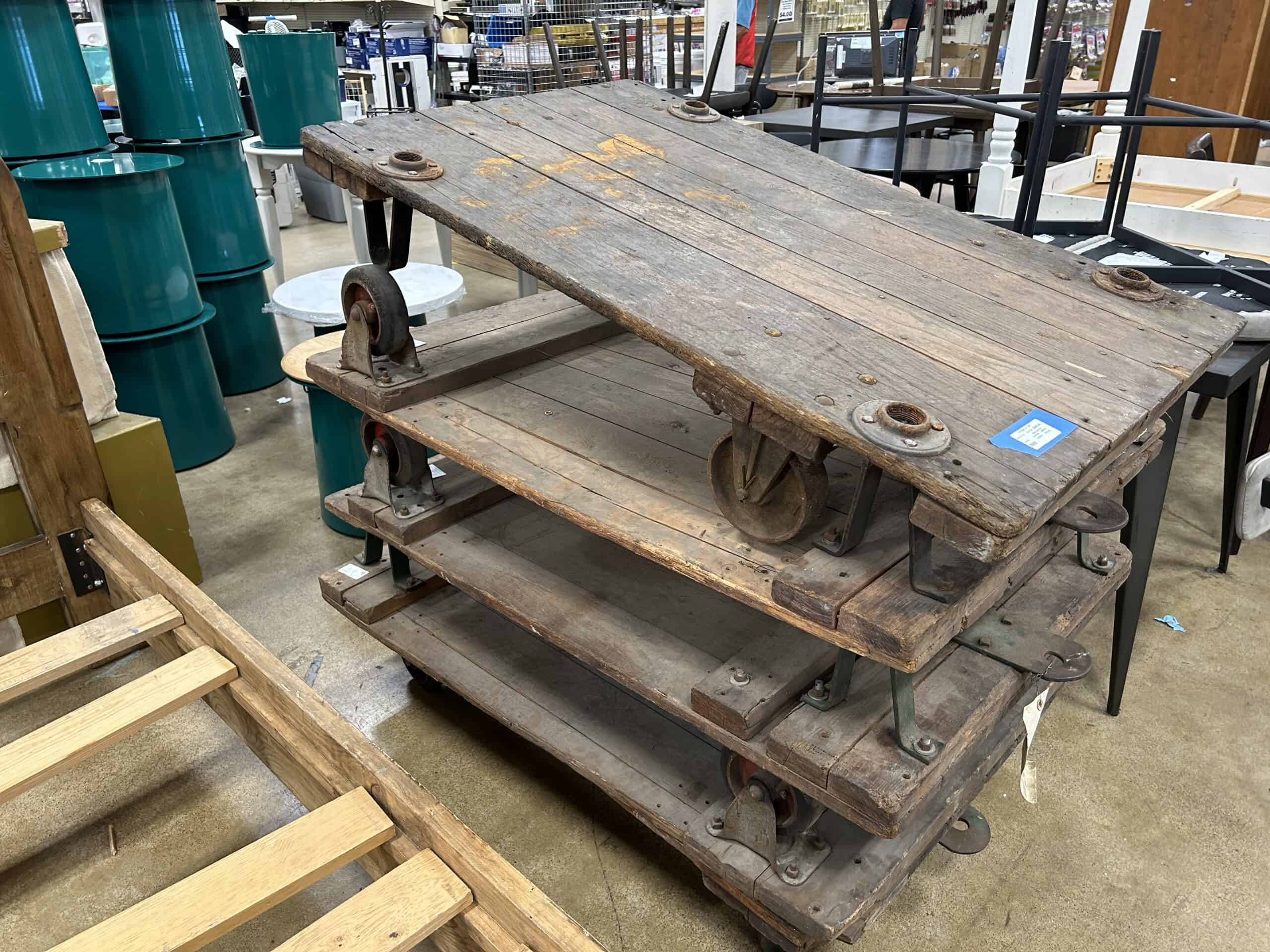 Vintage Printing Press Cart