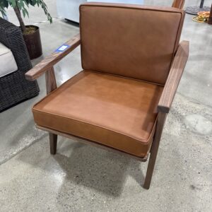 Brown Leather Lobby Chair