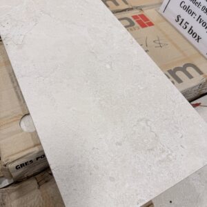 12x24" Porcelain Ivory Tile