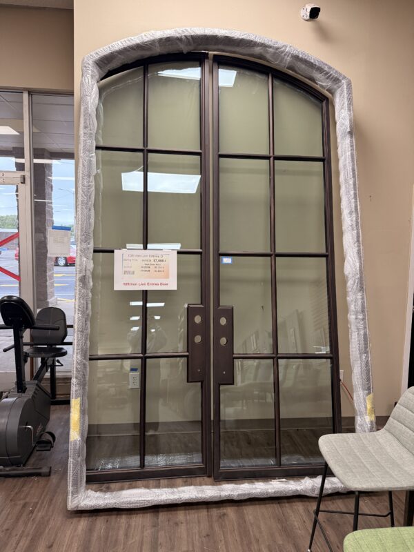 10ft Iron Lion Arched Entry Door