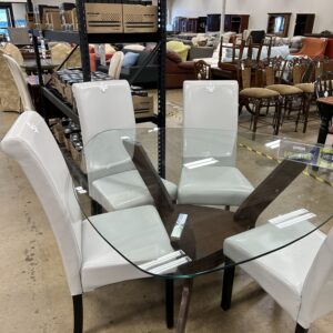 Designer Glass Table 4 Chair