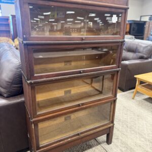 Vintage Wood Barrister Bookcase