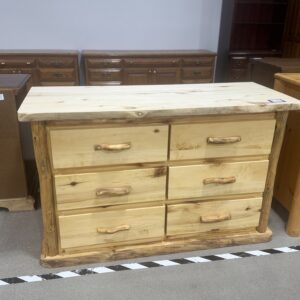 Rustic Solid Wood 6-Drawer Dresser