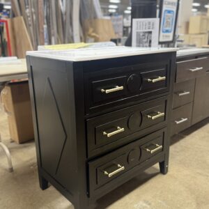 Black Bathroom Vanity with Sink Top
