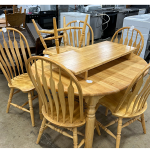 Solid Wood Dining Table Set with Chairs