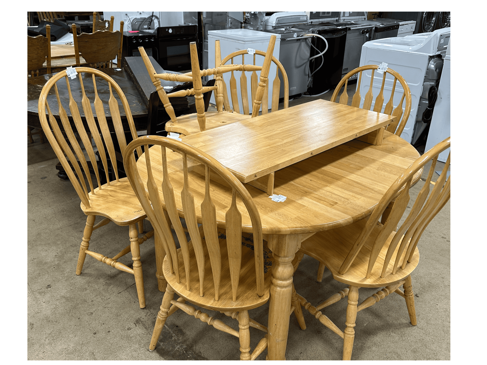 Solid Wood Dining Table Set with Chairs