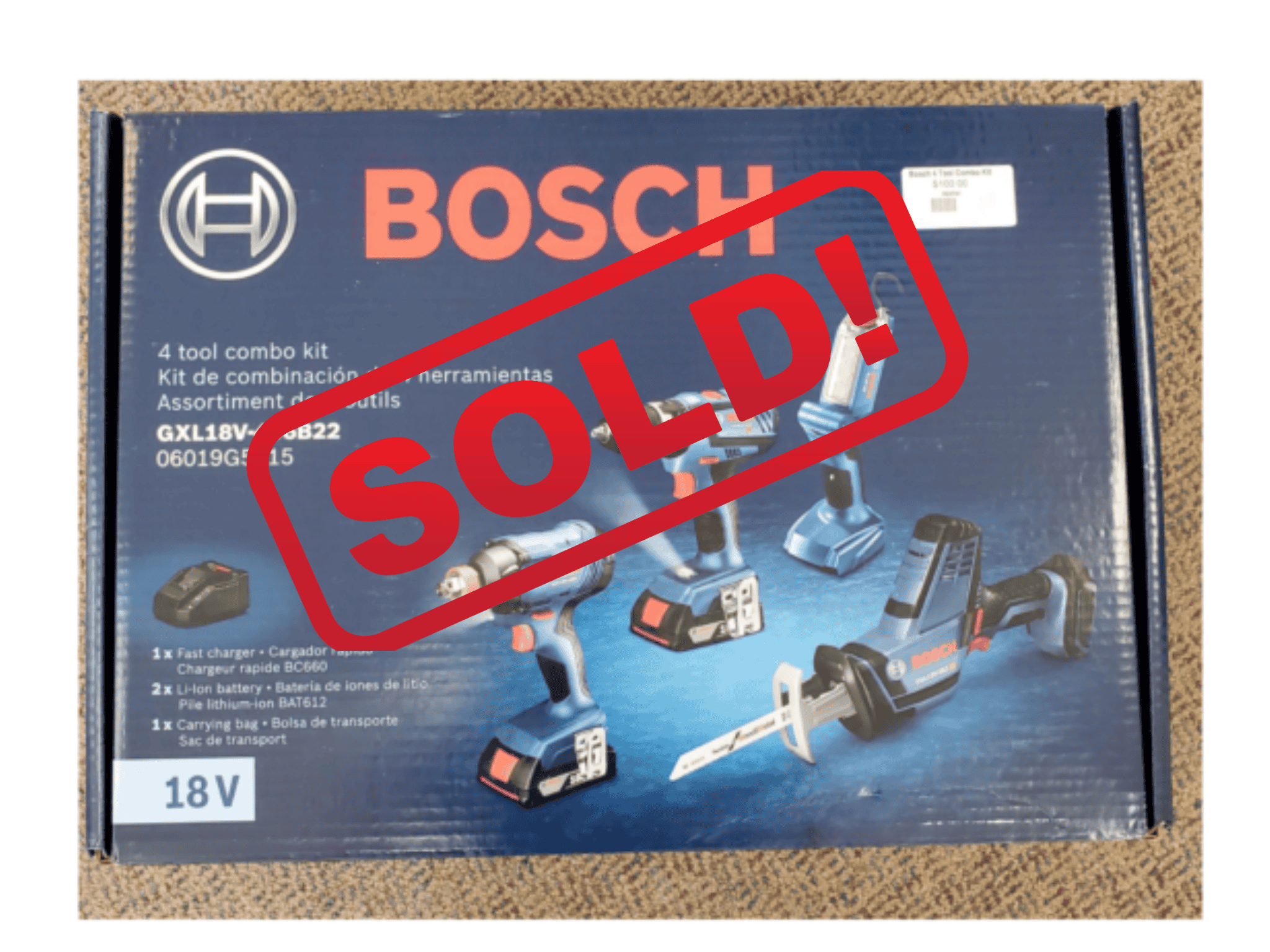 Bosch 18V 4-Tool Combo Kit (Cordless Power Tools)