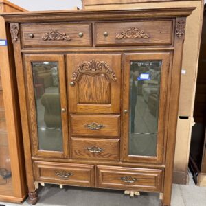 Vintage Oak Entertainment Armoire