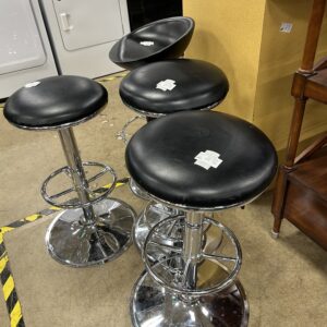 Chrome Adjustable Bar Stools (3 Available)