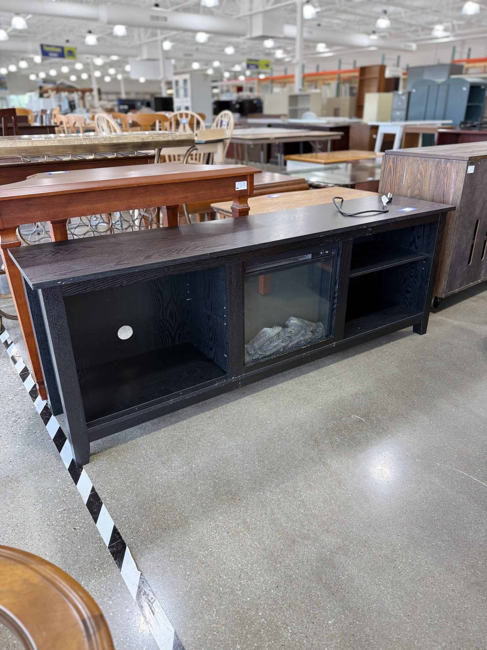 Media Console with Electric Fireplace