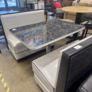 Silver Glitter Booth Dining Set