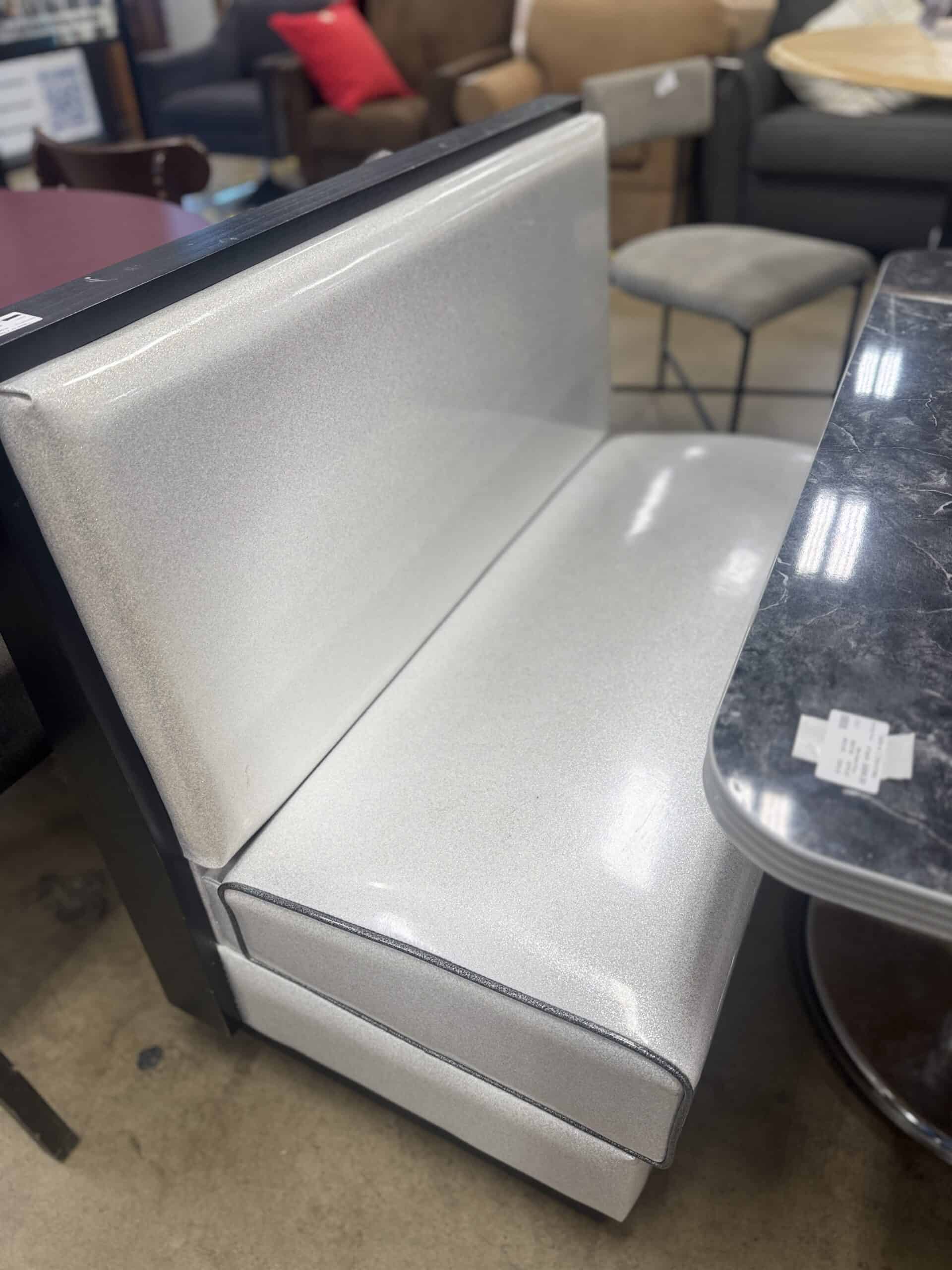 Silver Glitter Booth Dining Set - Image 2
