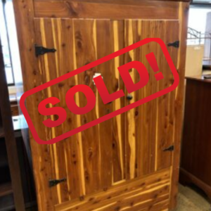 Rustic Solid Wood Armoire / Storage Cabinet