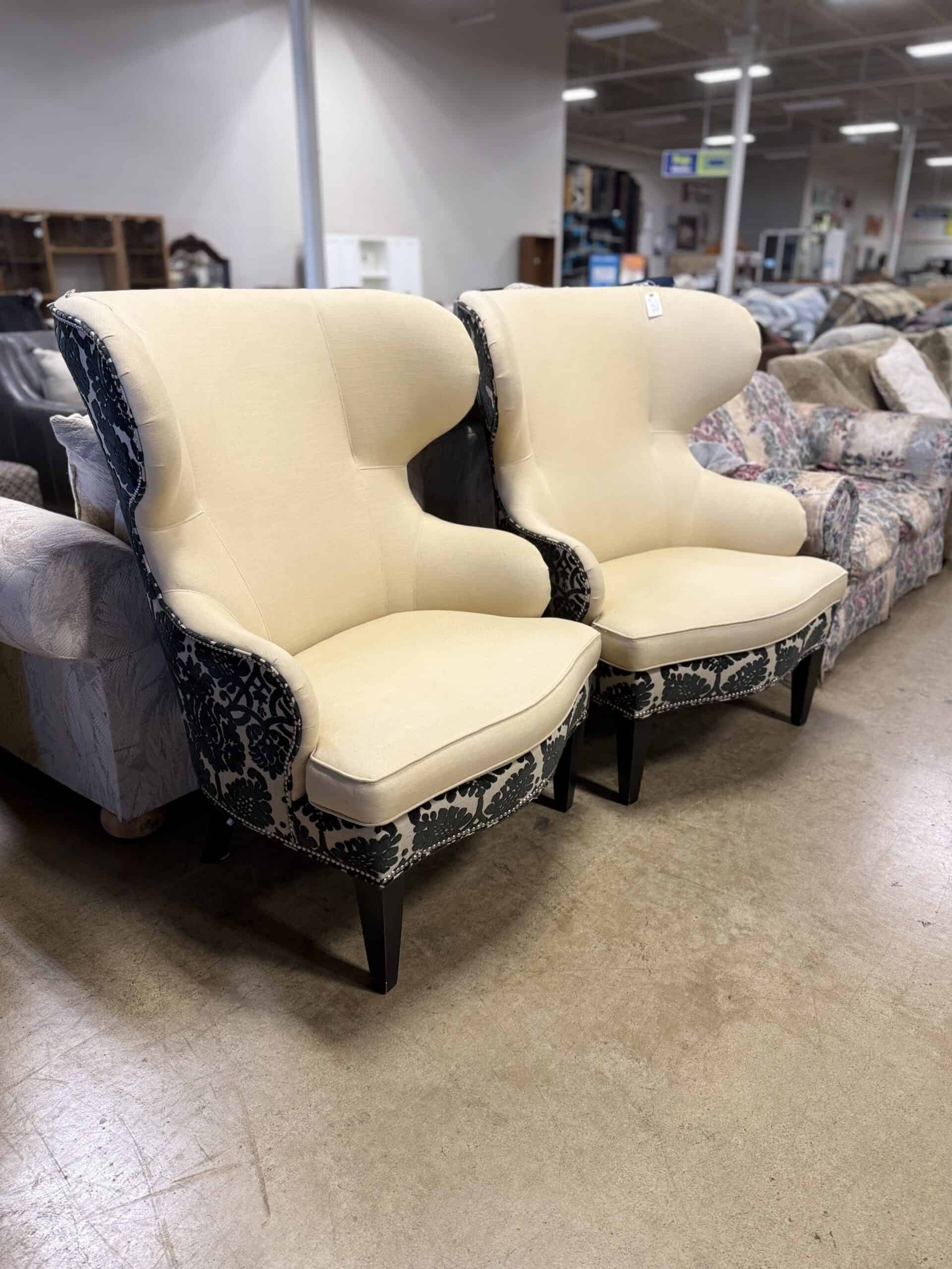 Custom Wingback Accent Chairs