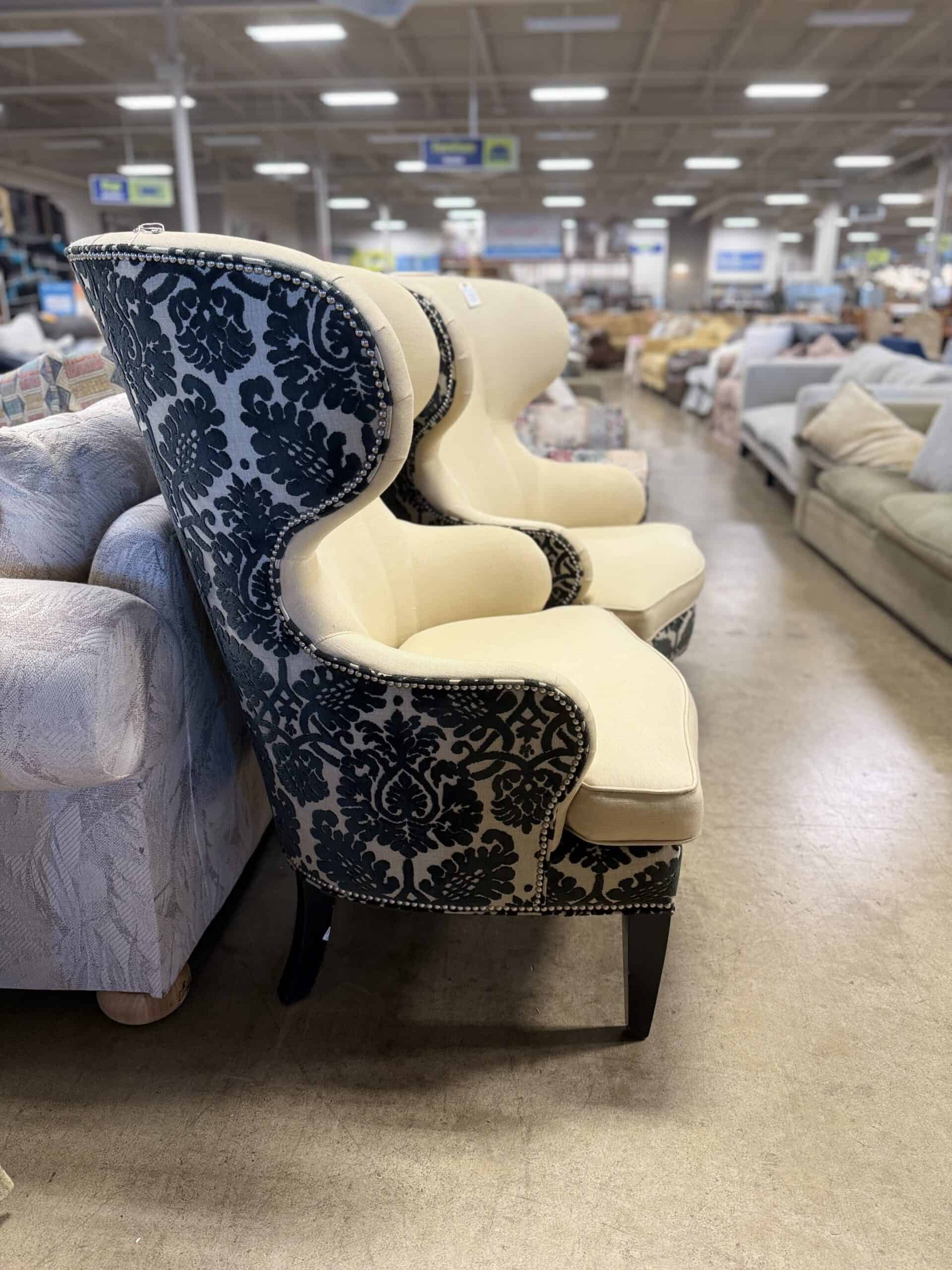 Custom Wingback Accent Chairs - Image 3
