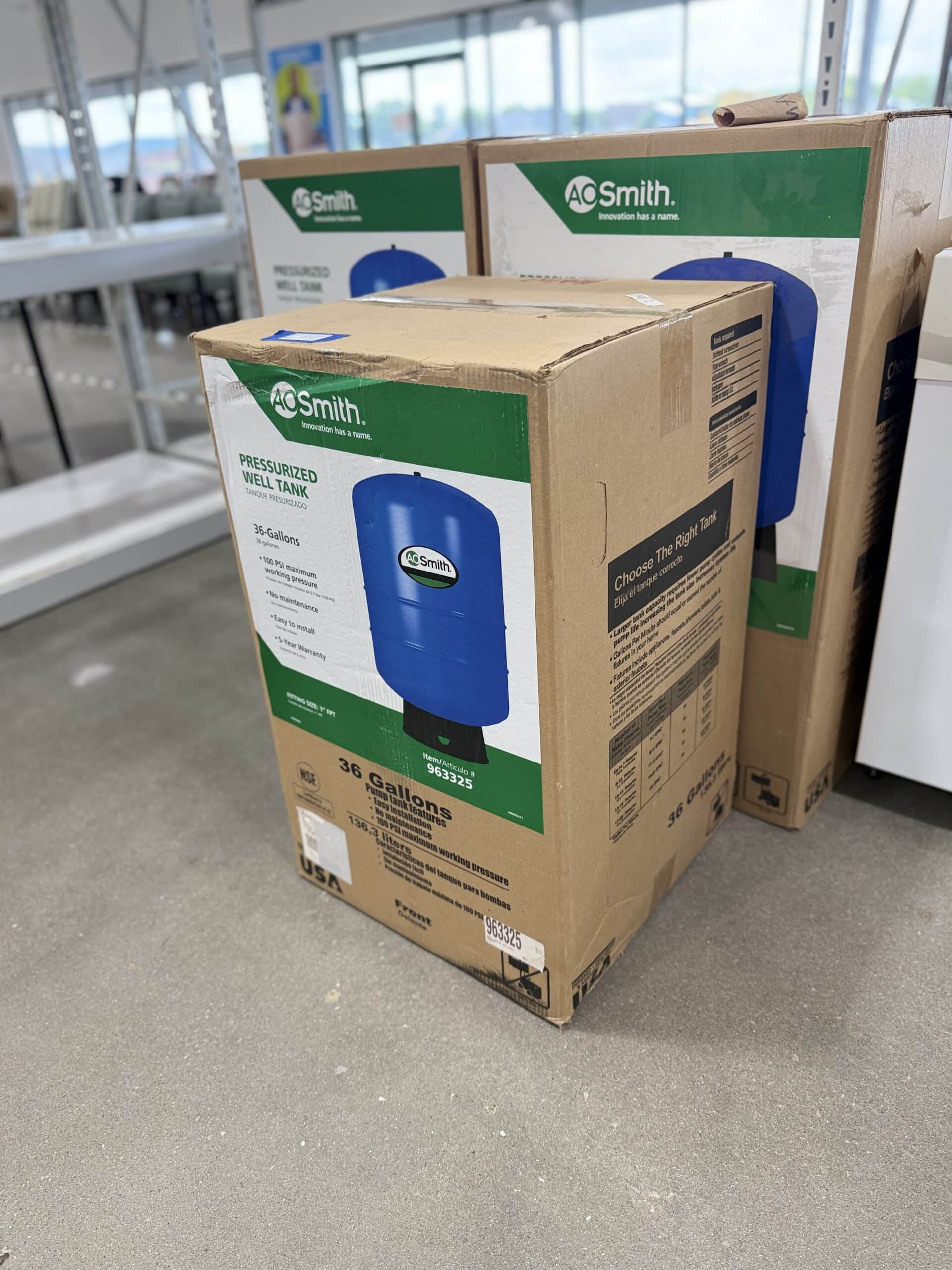A.O. Smith 36-Gallon Pressurized Well Tank