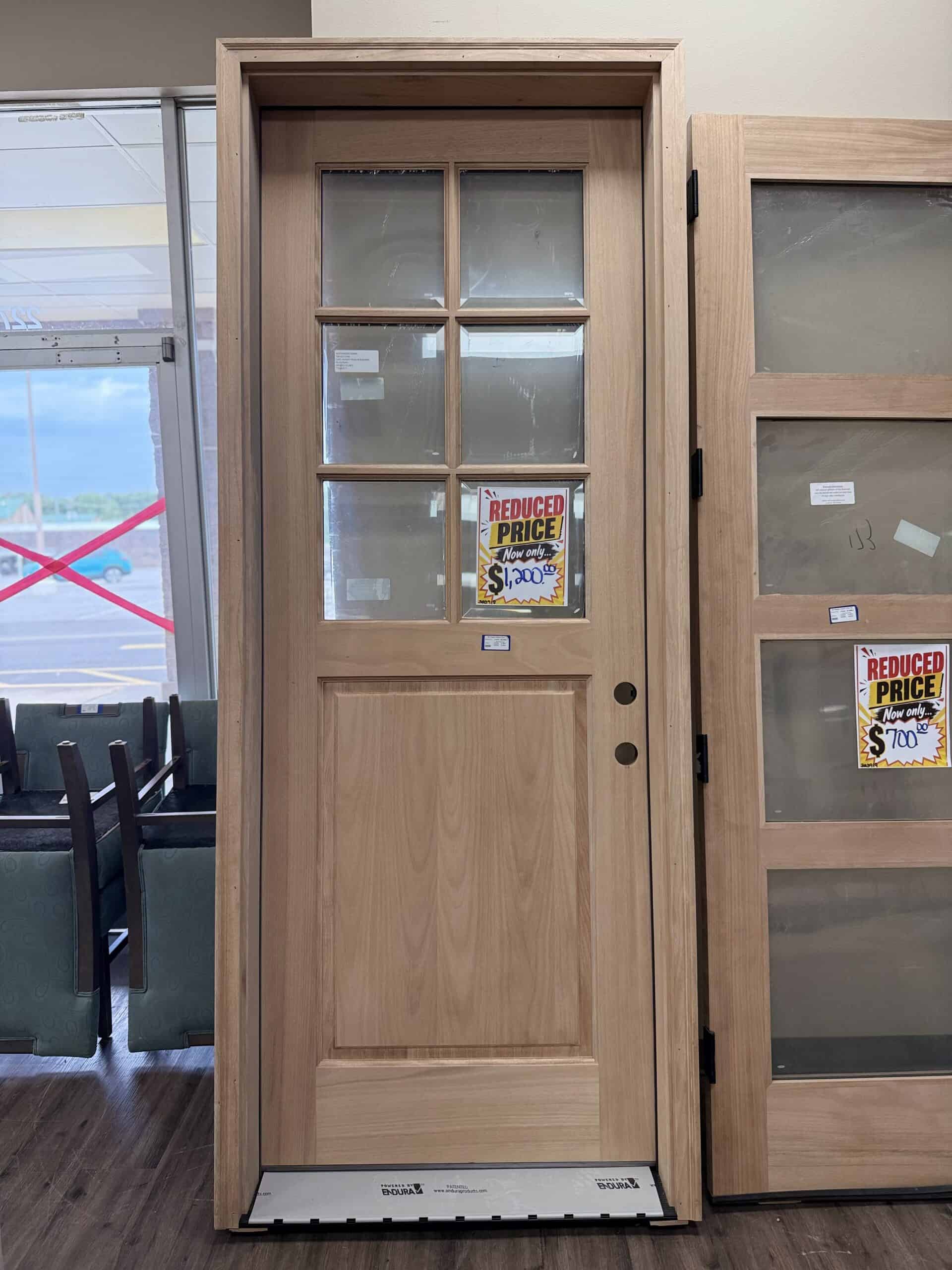 Maple Entry Door with Sidelight Frame