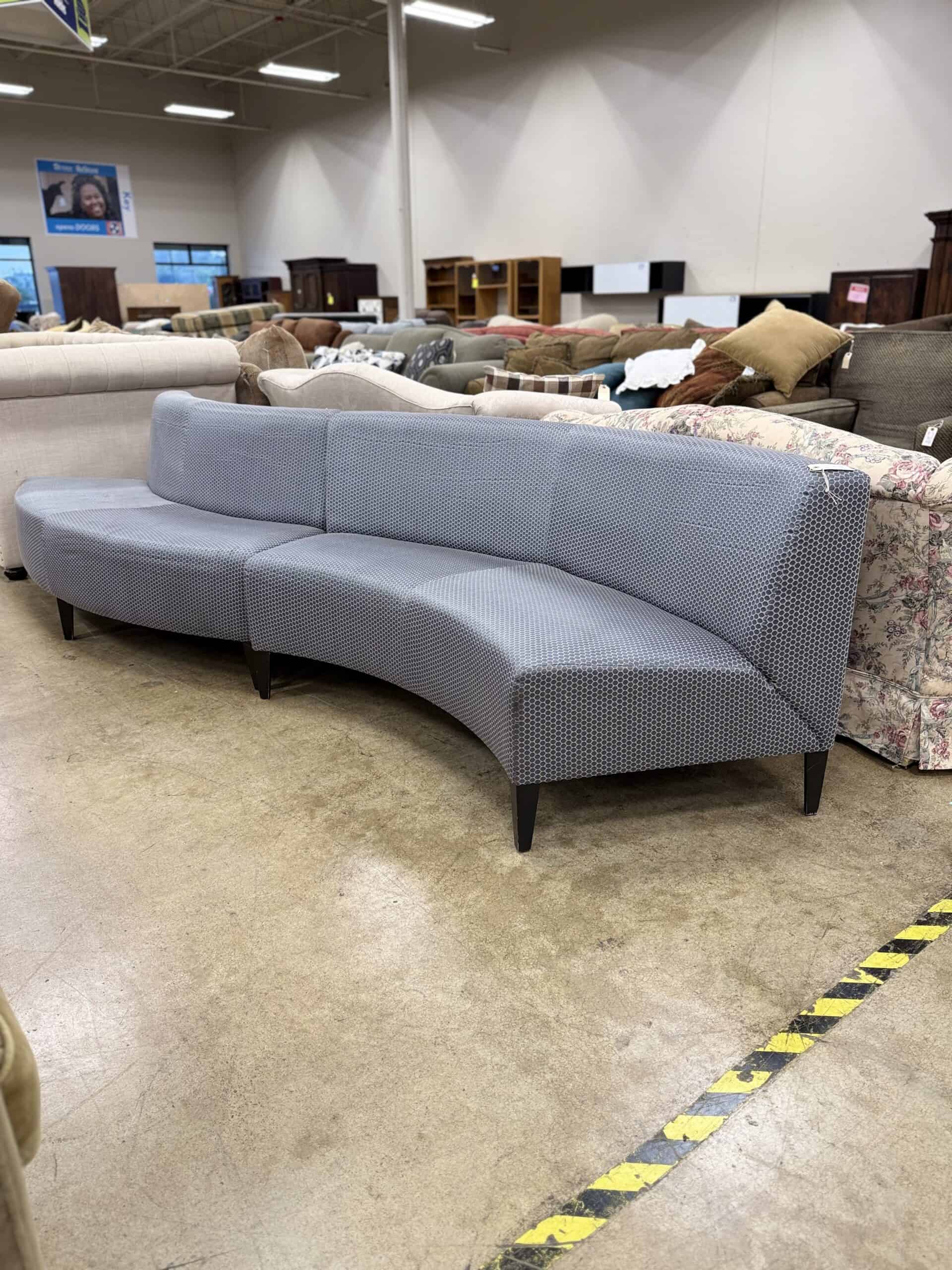 Contemporary Curved Bench Sofa