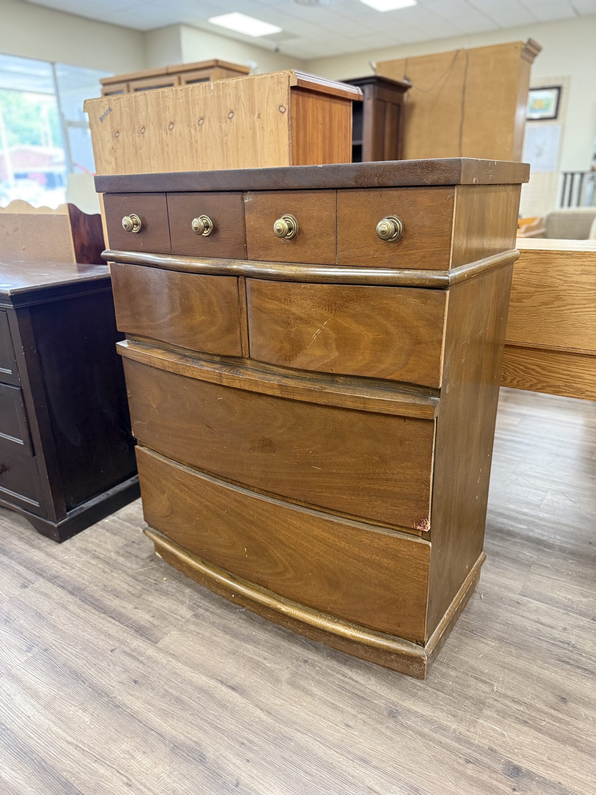 Vintage Waterfall Chest of Drawers