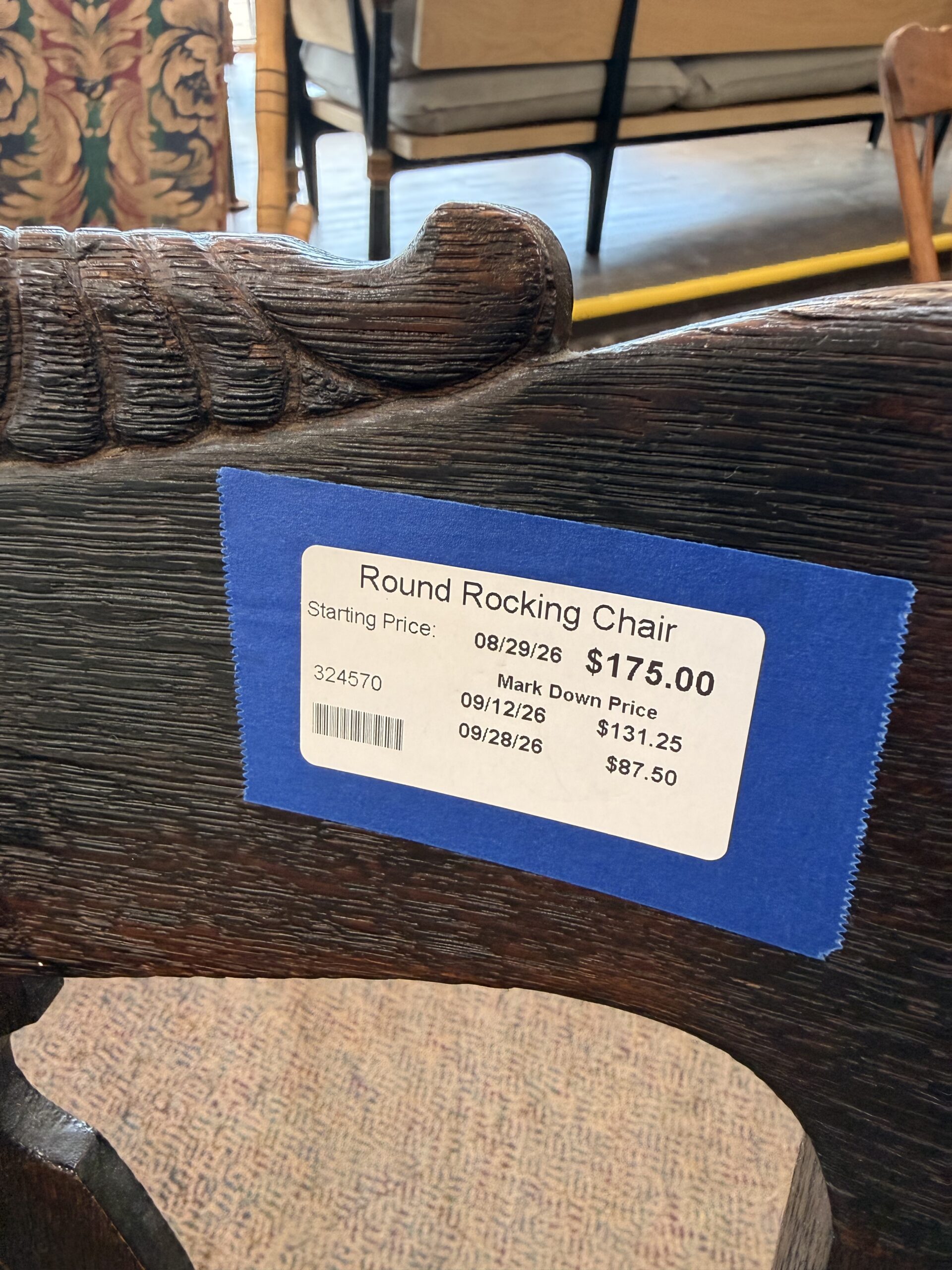 Antique Oak Rocking Chair - Image 2