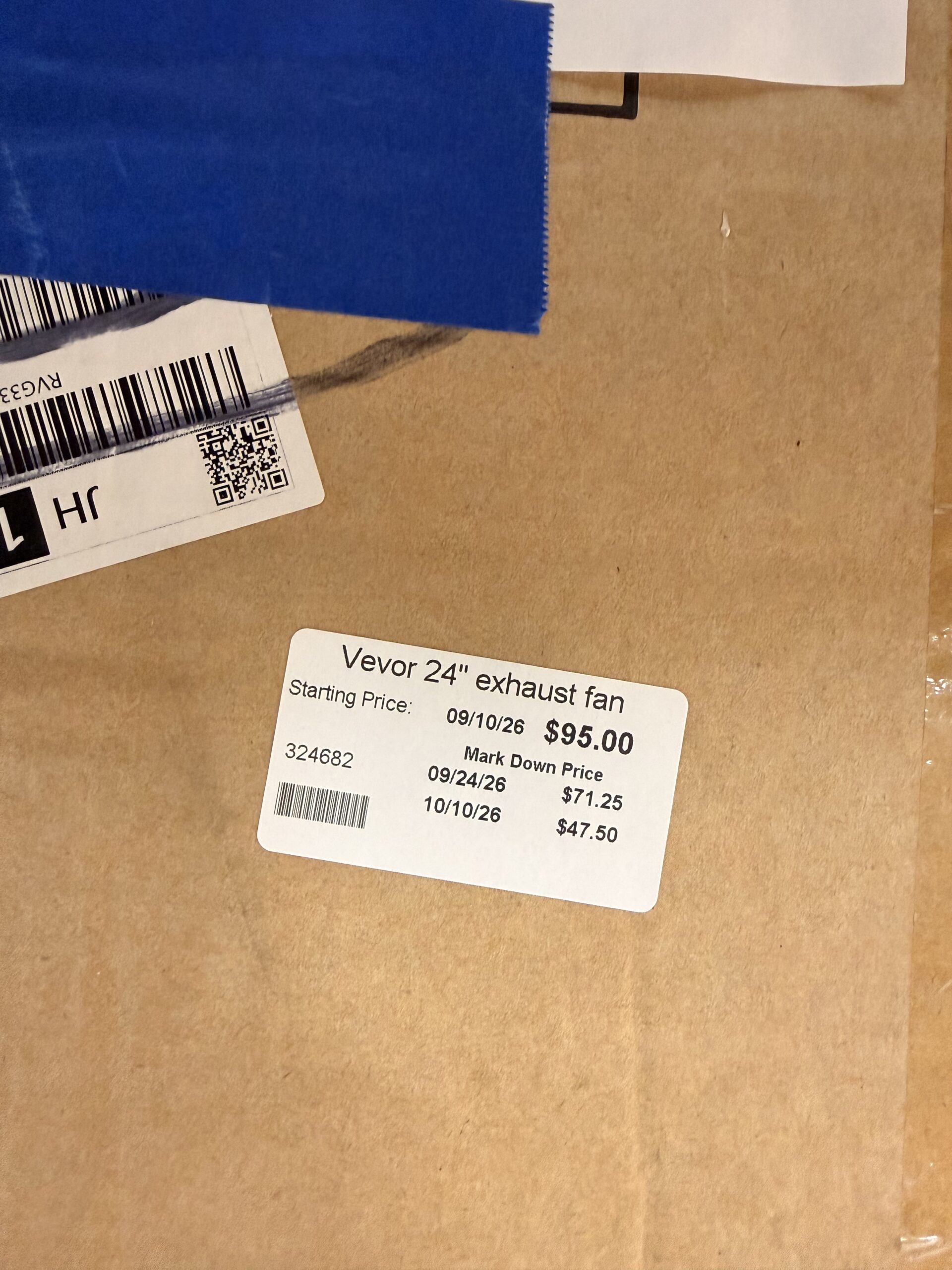VEVOR 24" Shutter Exhaust Fan - Image 2