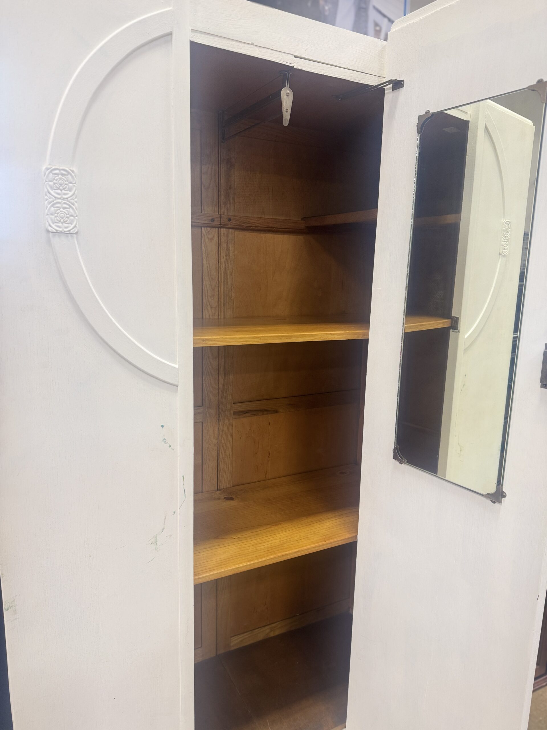 Vintage Art Deco Wardrobe Armoire - Image 2