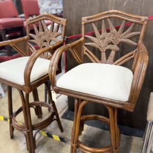 Tropical Rattan Bar Stools