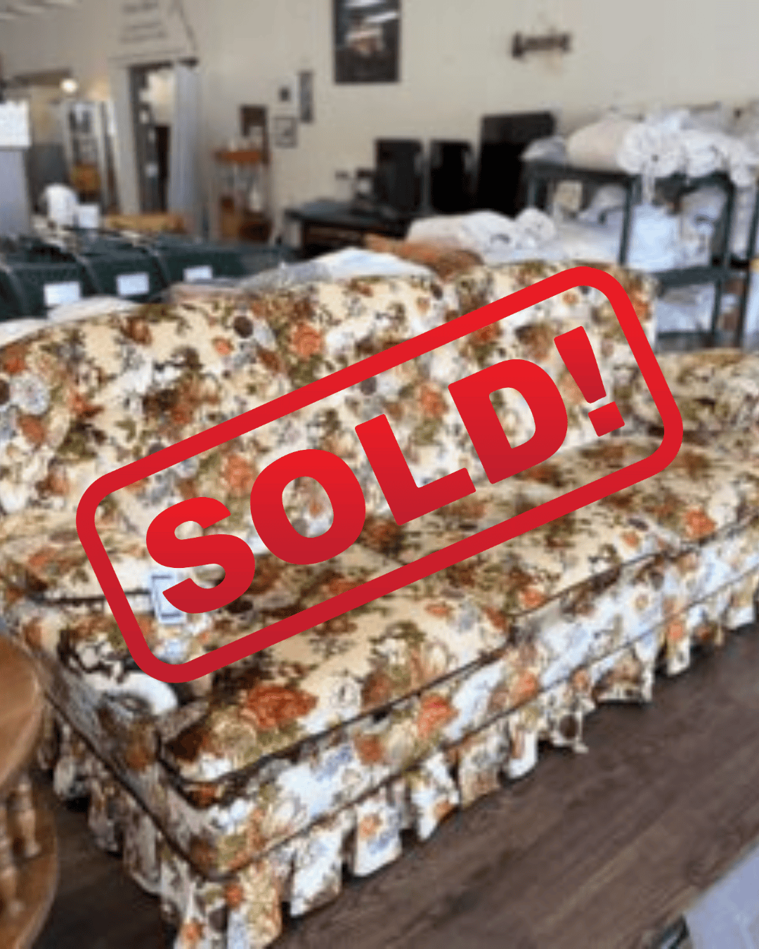 Vintage Floral Sleeper Sofa