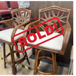 Tropical Rattan Bar Stools