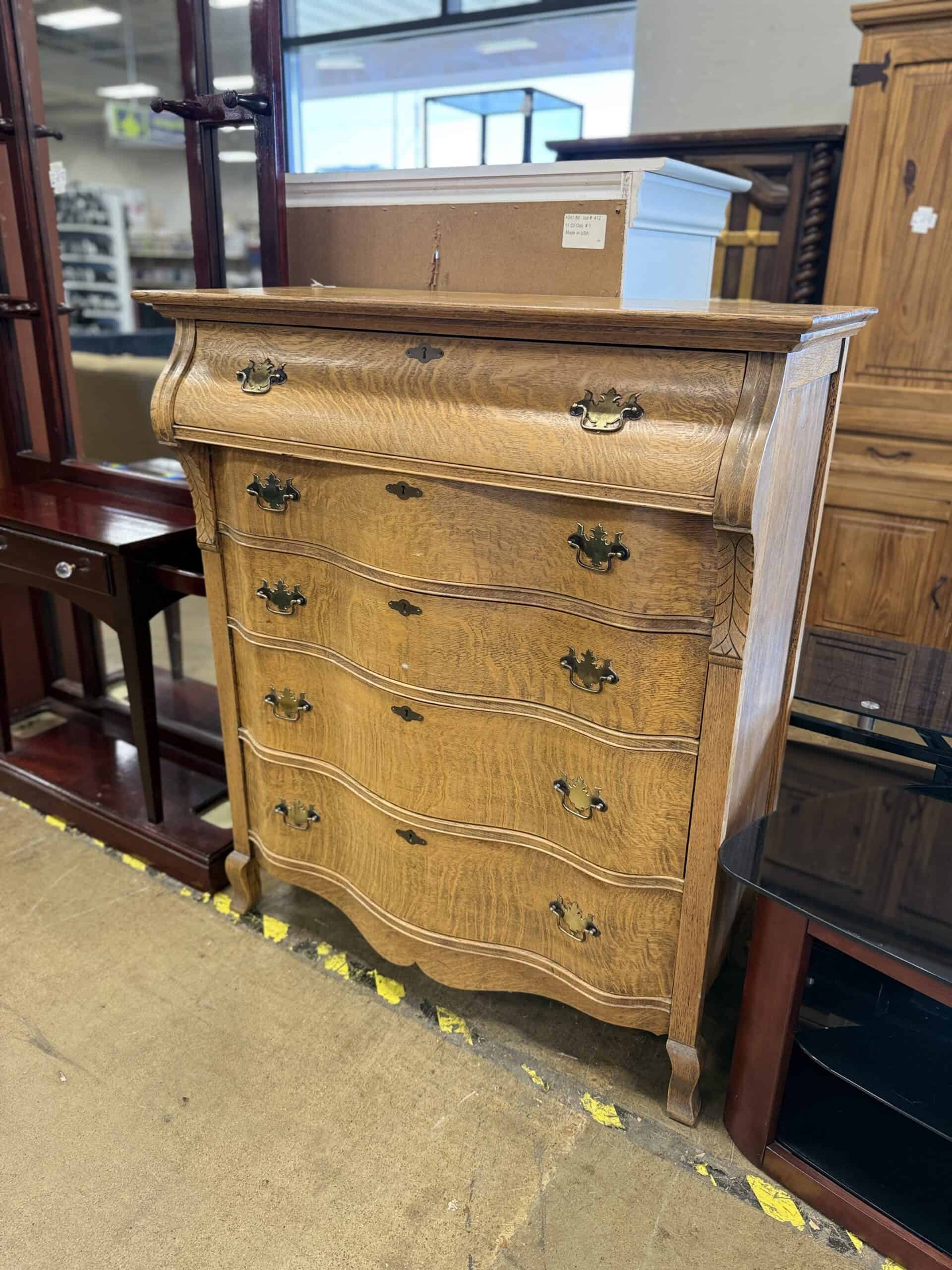 Tiger Oak Chest of Drawers