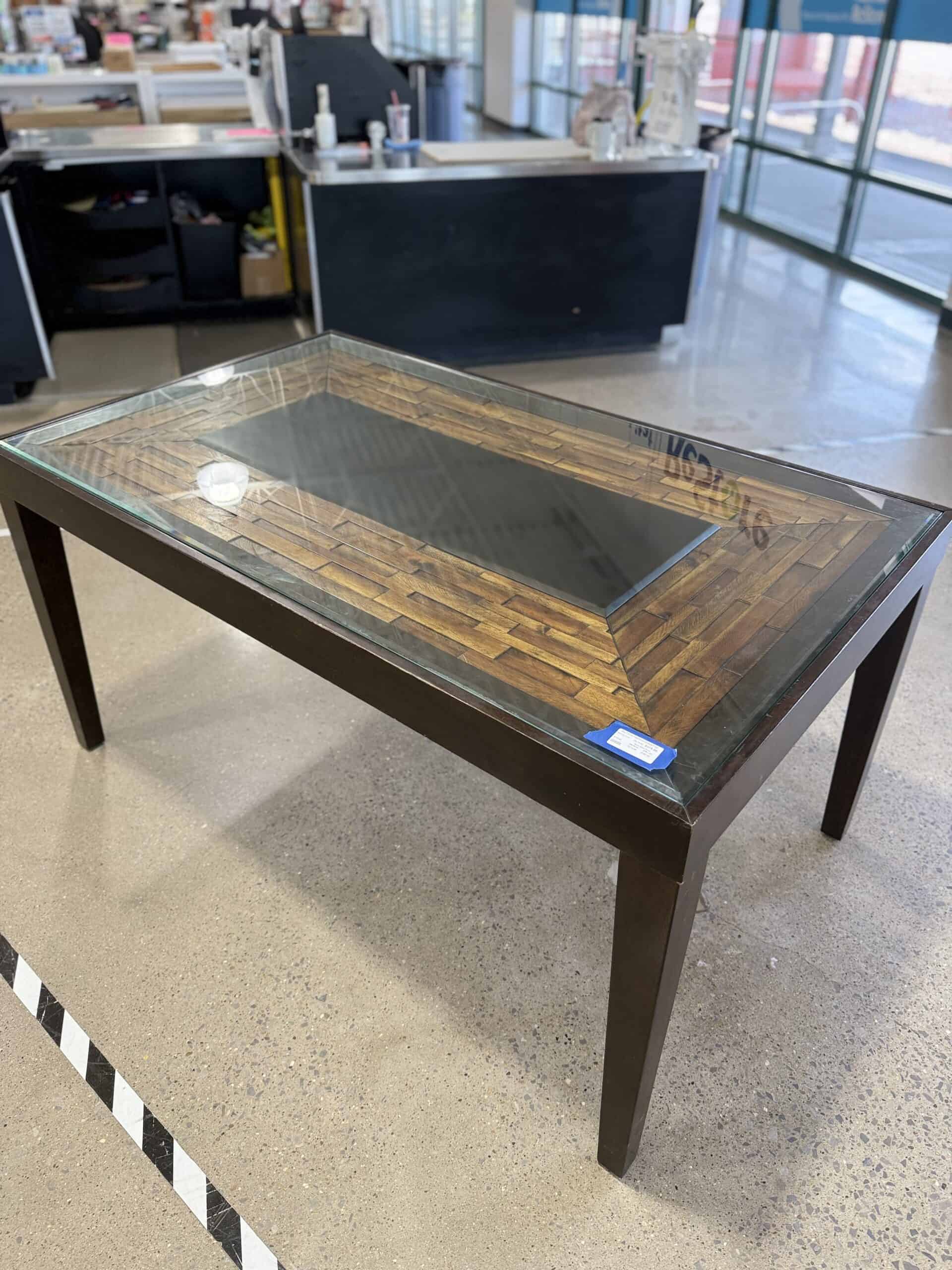 5 x 3' Glass-Top Coffee Table